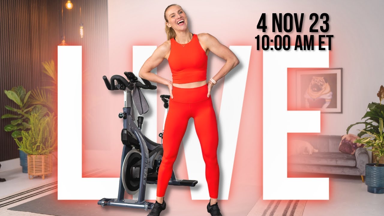 LIVE Indoor Cycling Workout! | 45-minute Cycling Class + Encore