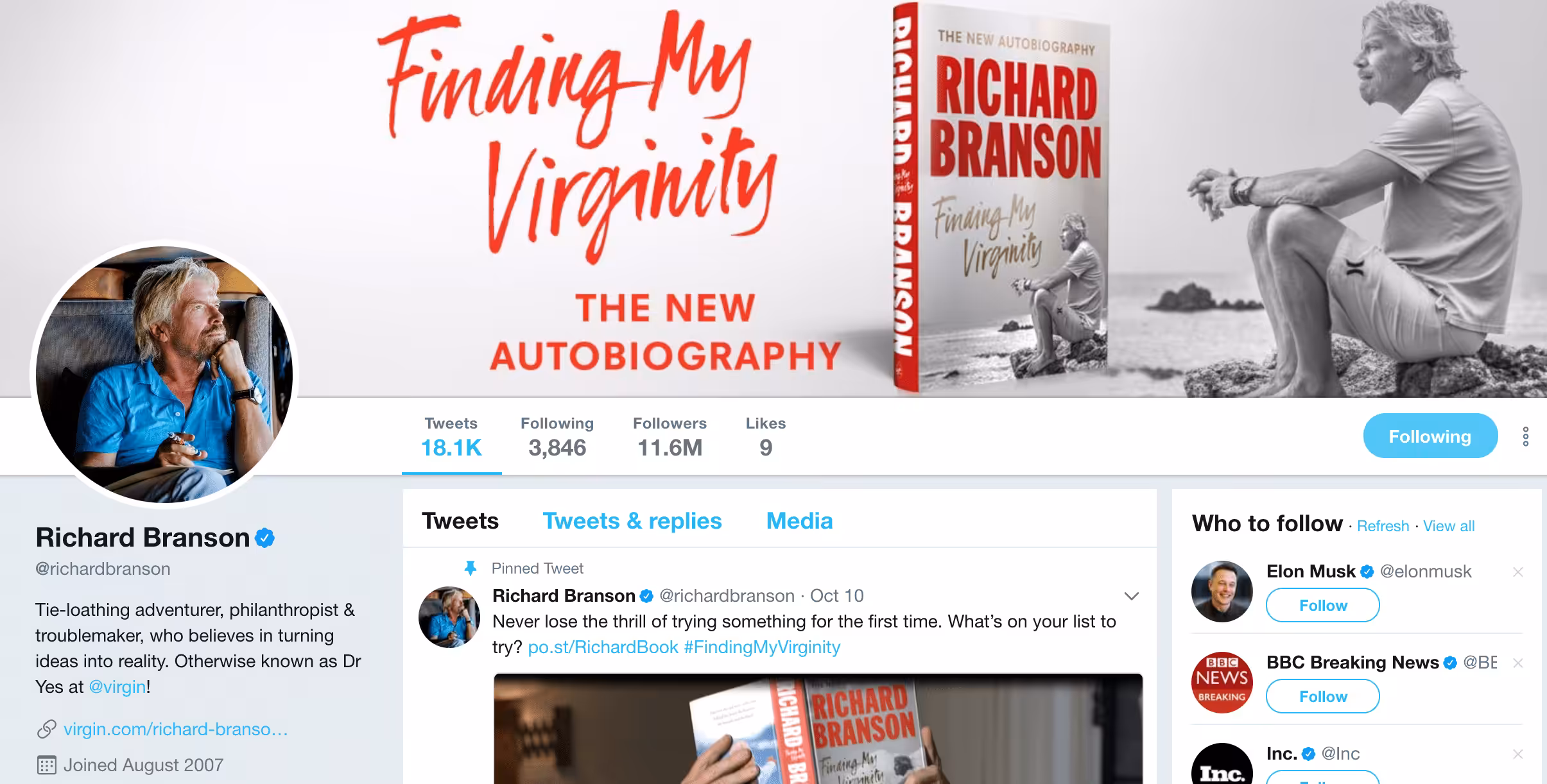 15 Twitter Marketing Tips That Will Make You a Twitter Maestro 5 twitter-bio-richard-branson