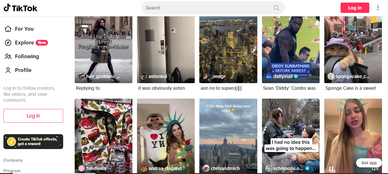 TikTok’s Explore Feed