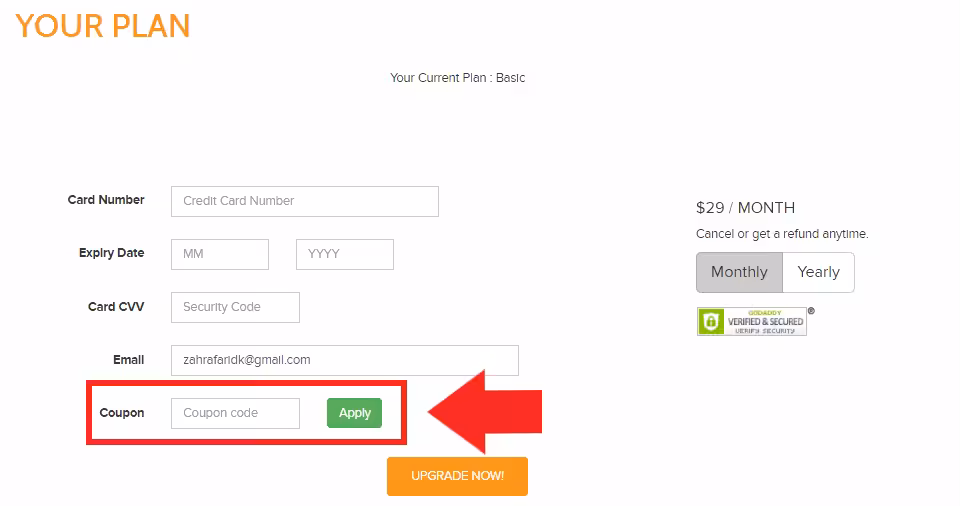 How To Apply Coupon Code In Social Champ 8 card detail - coupon