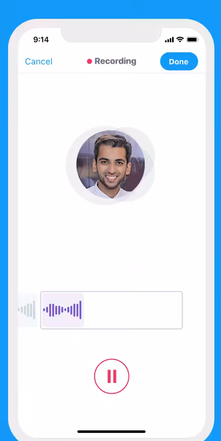 Recording voice tweet