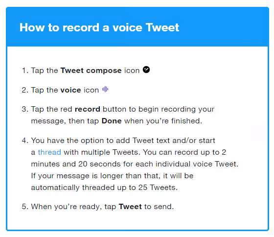 How to Record a Voice Tweet