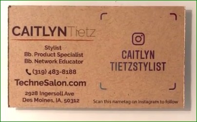 Instagram Nametags: Best Practices to Reach More Followers 25 business card