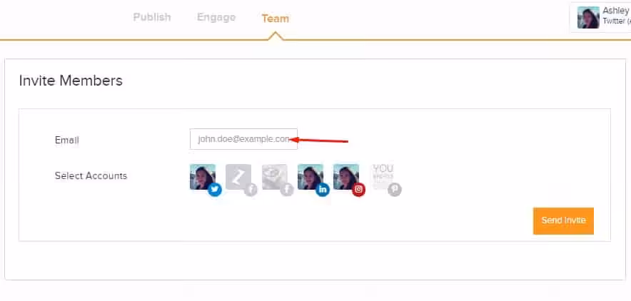 Social Media Team Feature Option