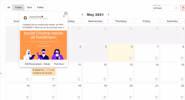 Social Champ & Canva – The New Beginning 7 social media calendar