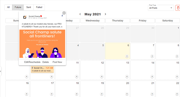 Social Champ & Canva – The New Beginning 7 social media calendar