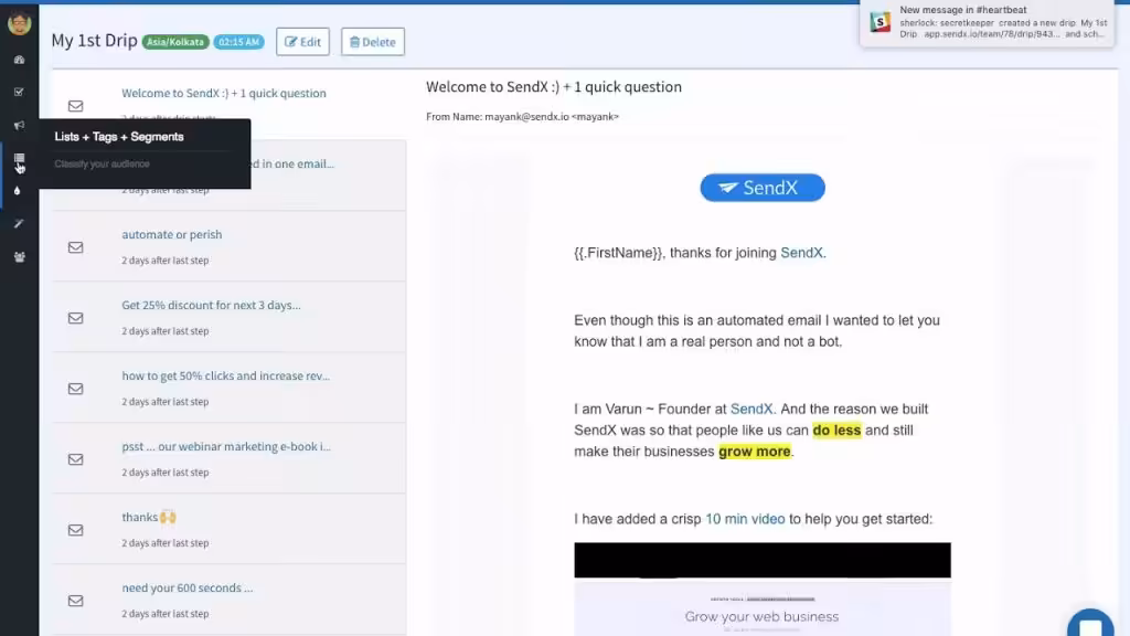 SendX for Simple Email Campaign Management 4 SendX