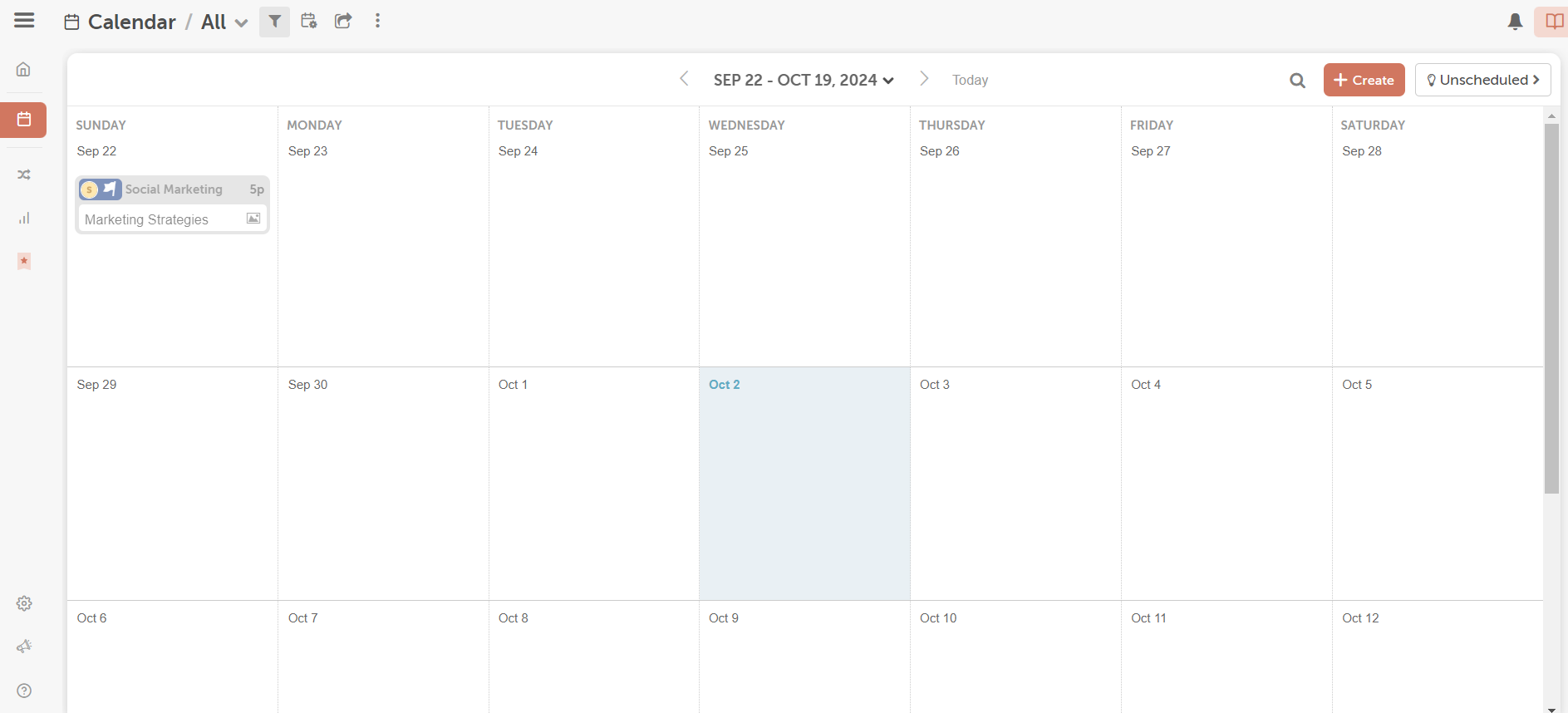 CoSchedule’s Dashboard