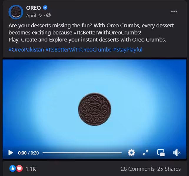 40 Interactive Facebook Post Ideas to Fuel Your Campaigns 14 oreo video