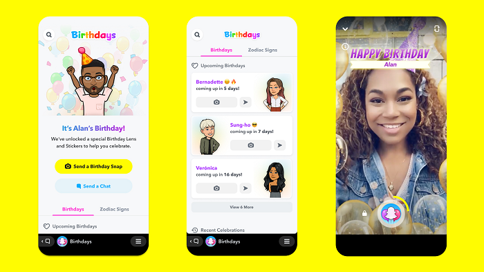 Social Media Roundup - September 2021 6 New Birthday Reminder Element by Snapchat