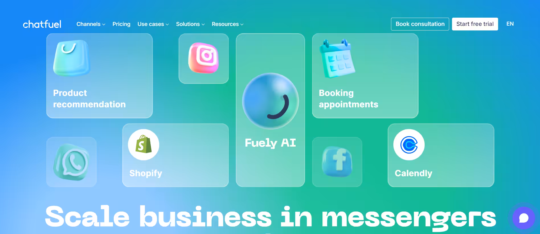 10+ Effective Social Media Automation Tools, Pricing, and Benefits 17 Chatfuel's homepage