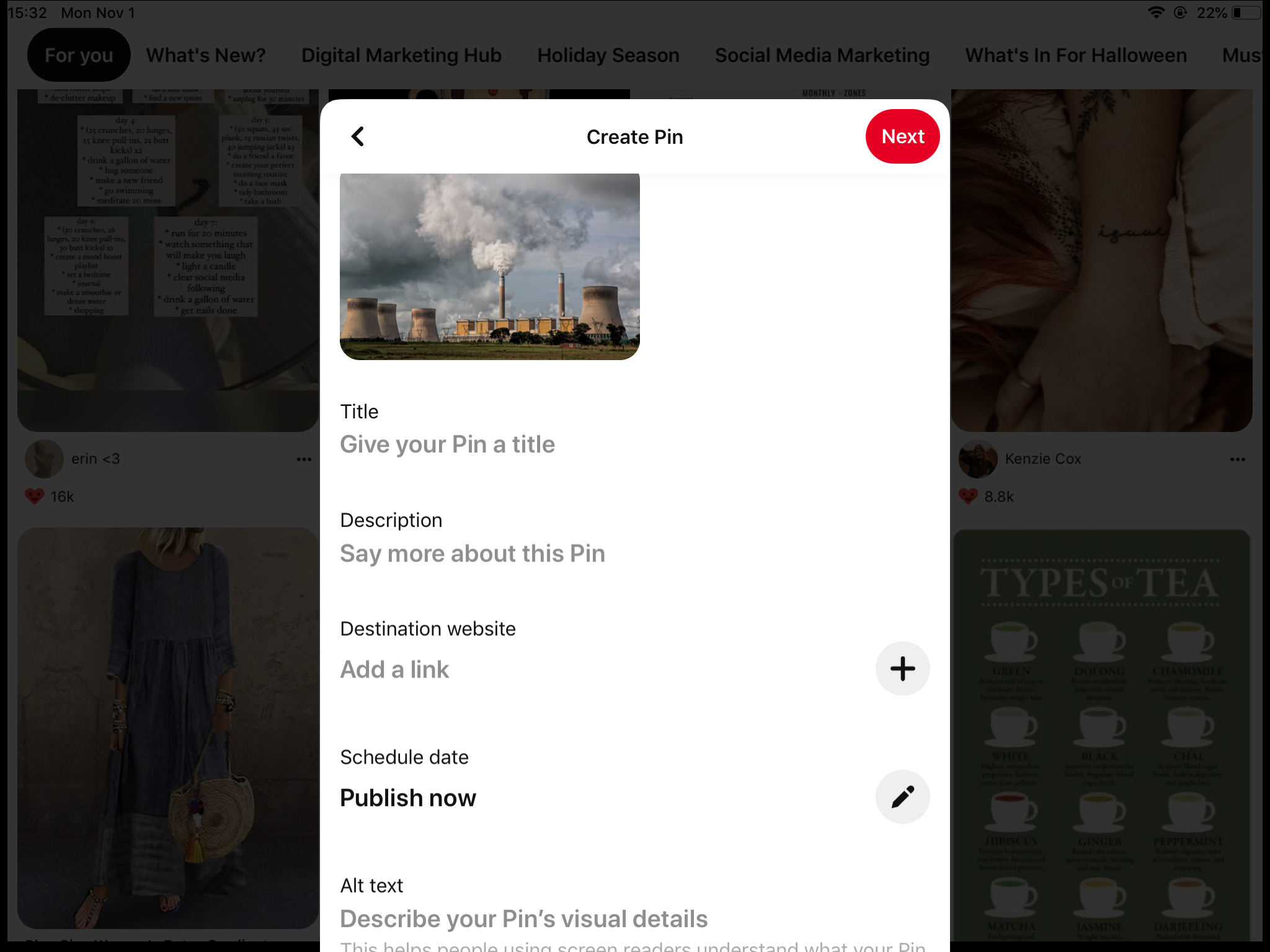 how to post on pinterest on ipad