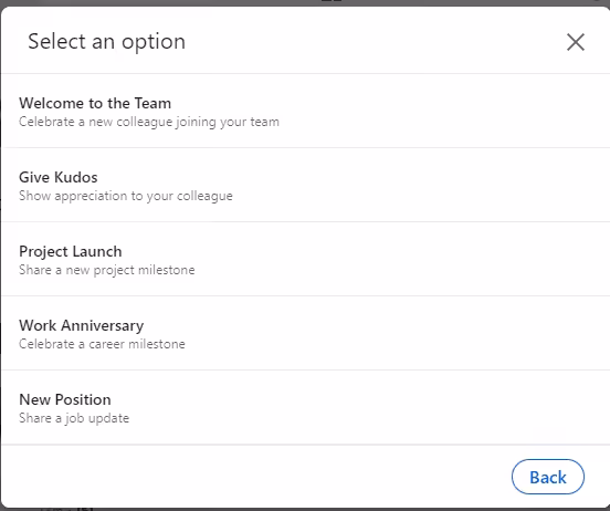 Select an Option