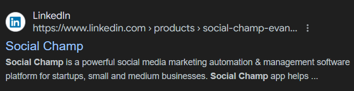 20 Powerful LinkedIn Hacks to Boost Your Business Growth in 2026 14 Social Champ's LinkedIn on SERPs