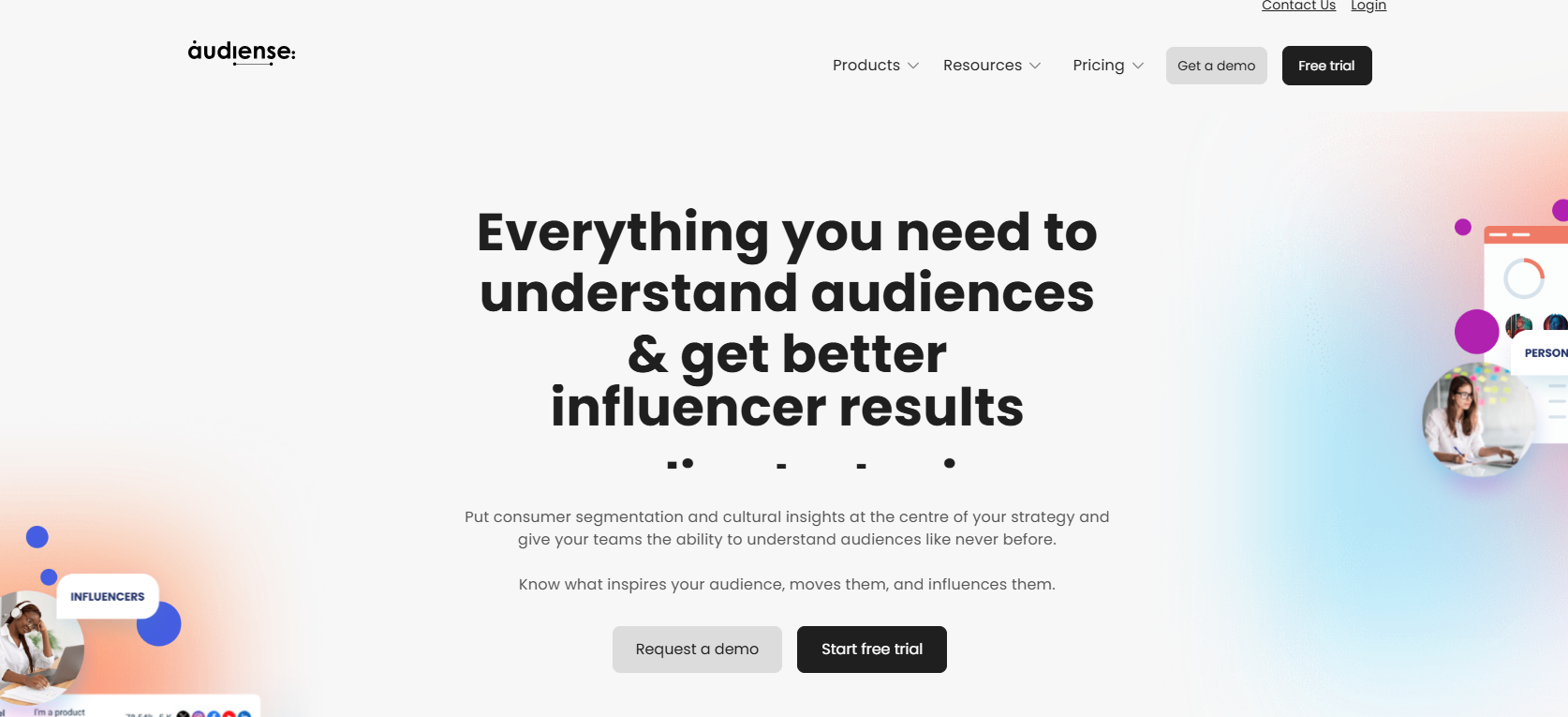 Audiense Landing Page