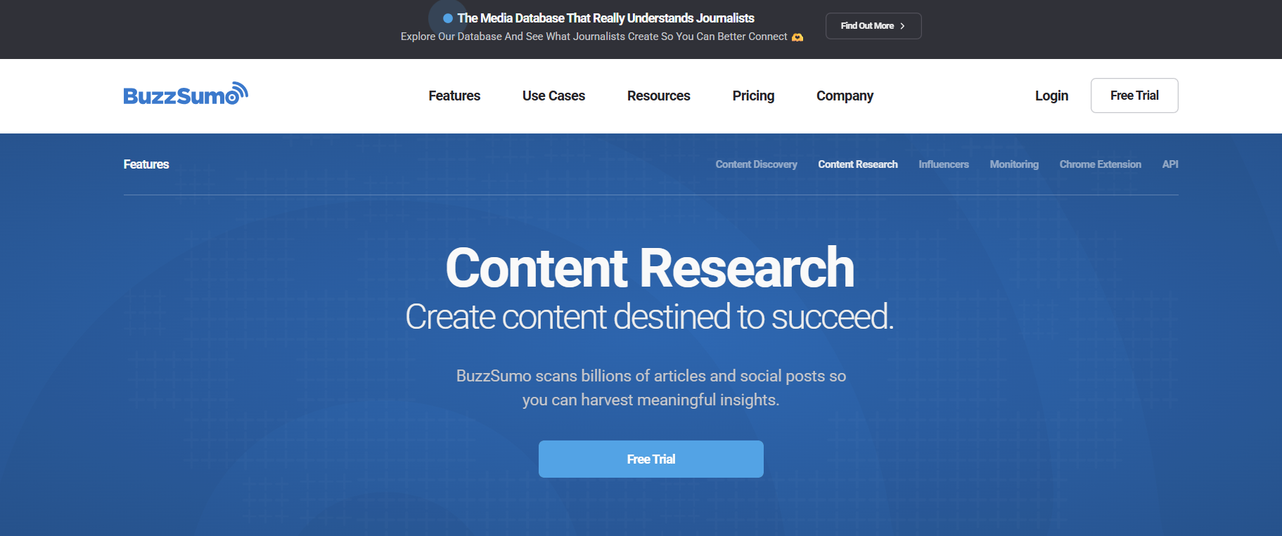 Buzzsumo Homepage