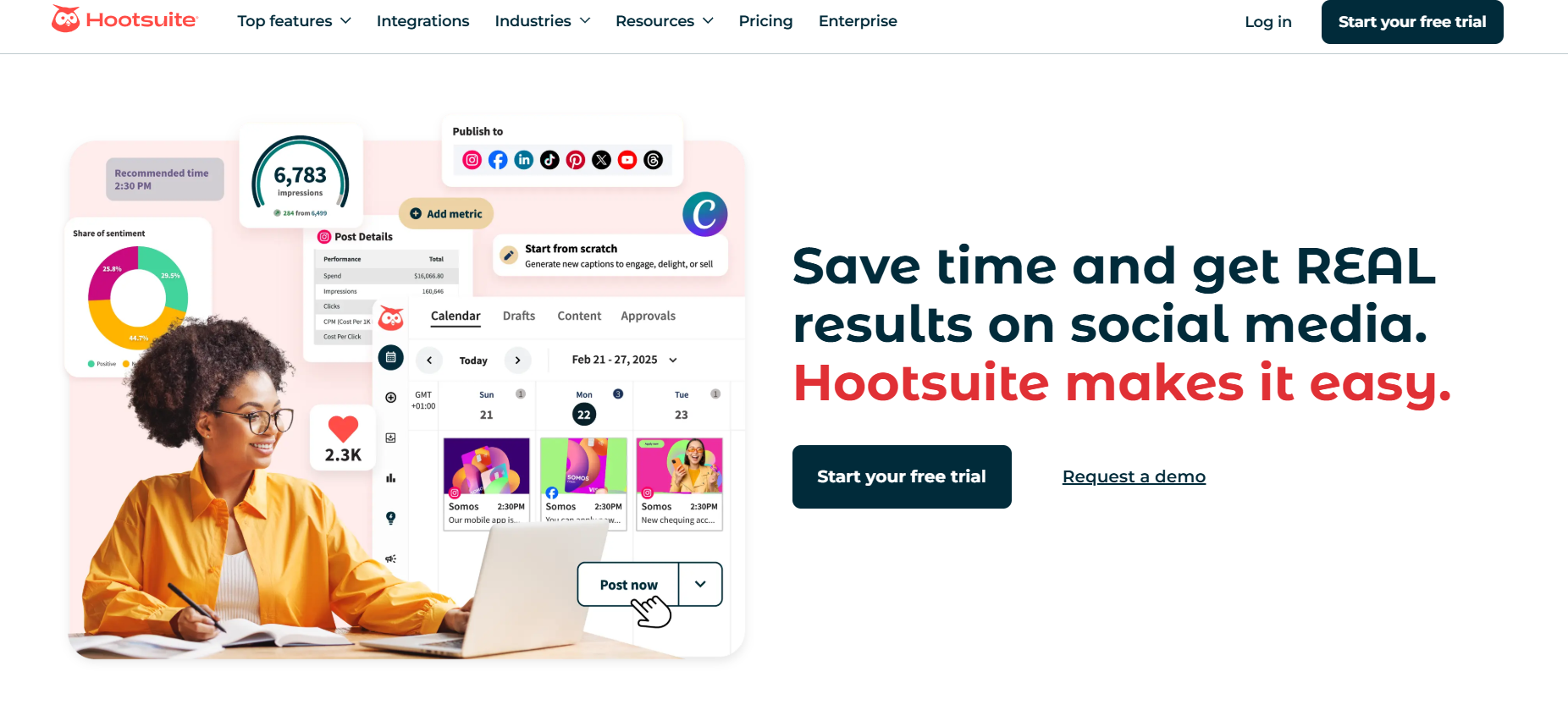 Hootsuite’s Landing Page