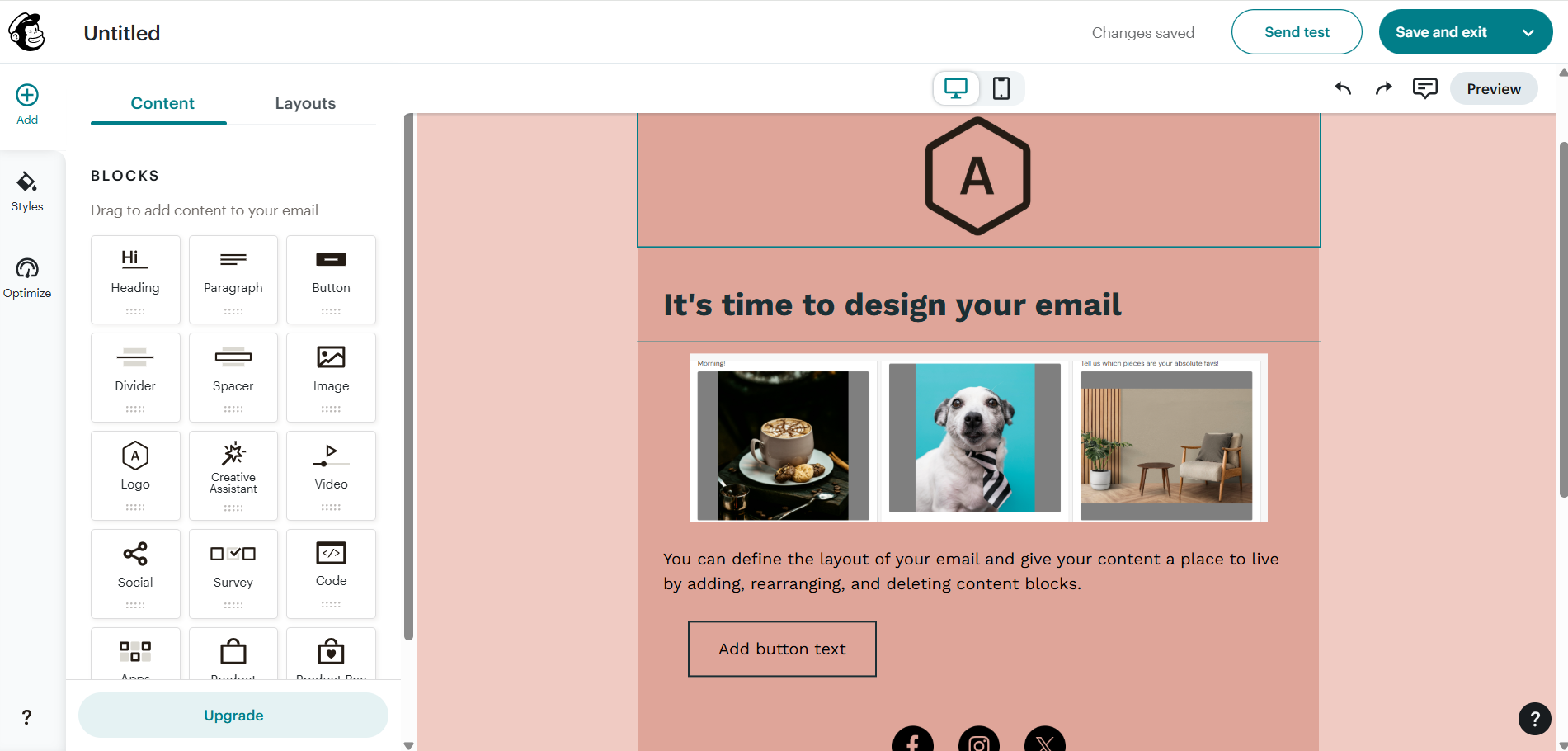 Mailchimp’s Dashboard