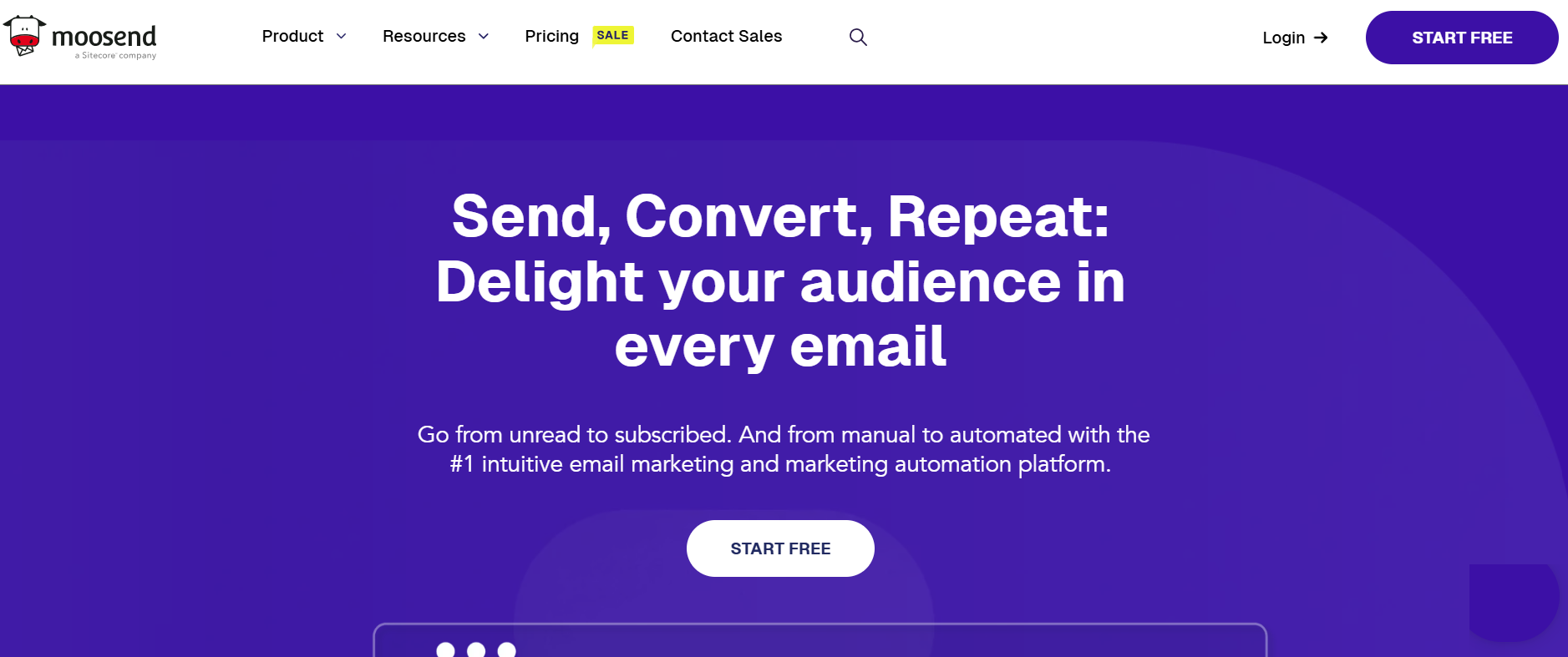 Moosend Homepage