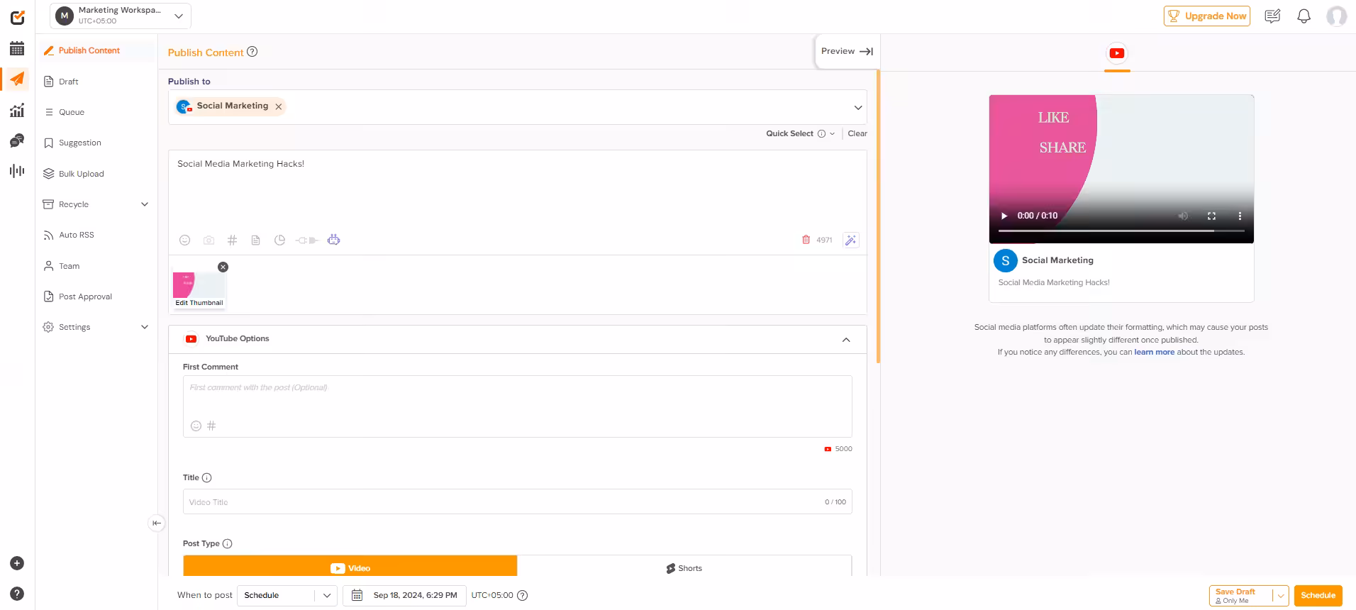 Social Champ's Dashboard