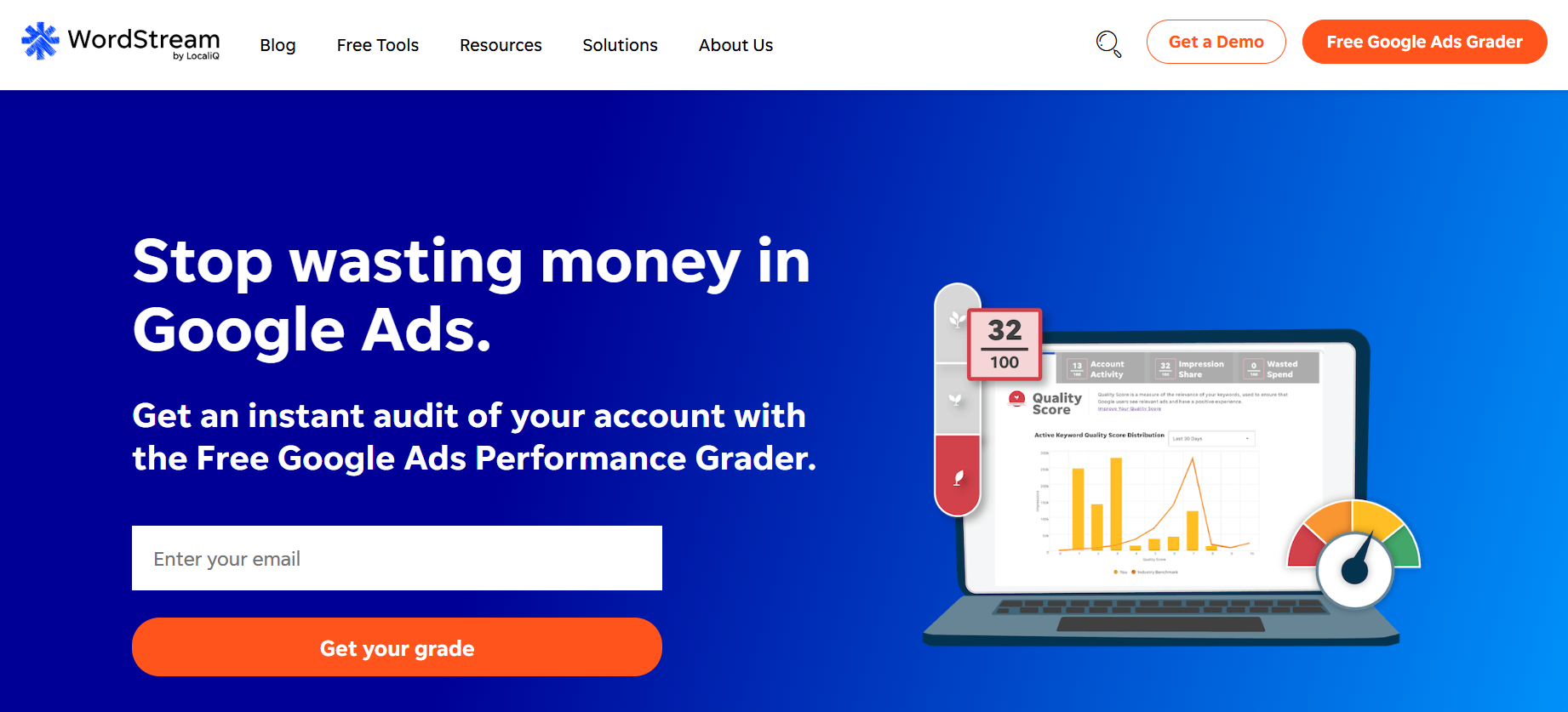 WordStream Homepage