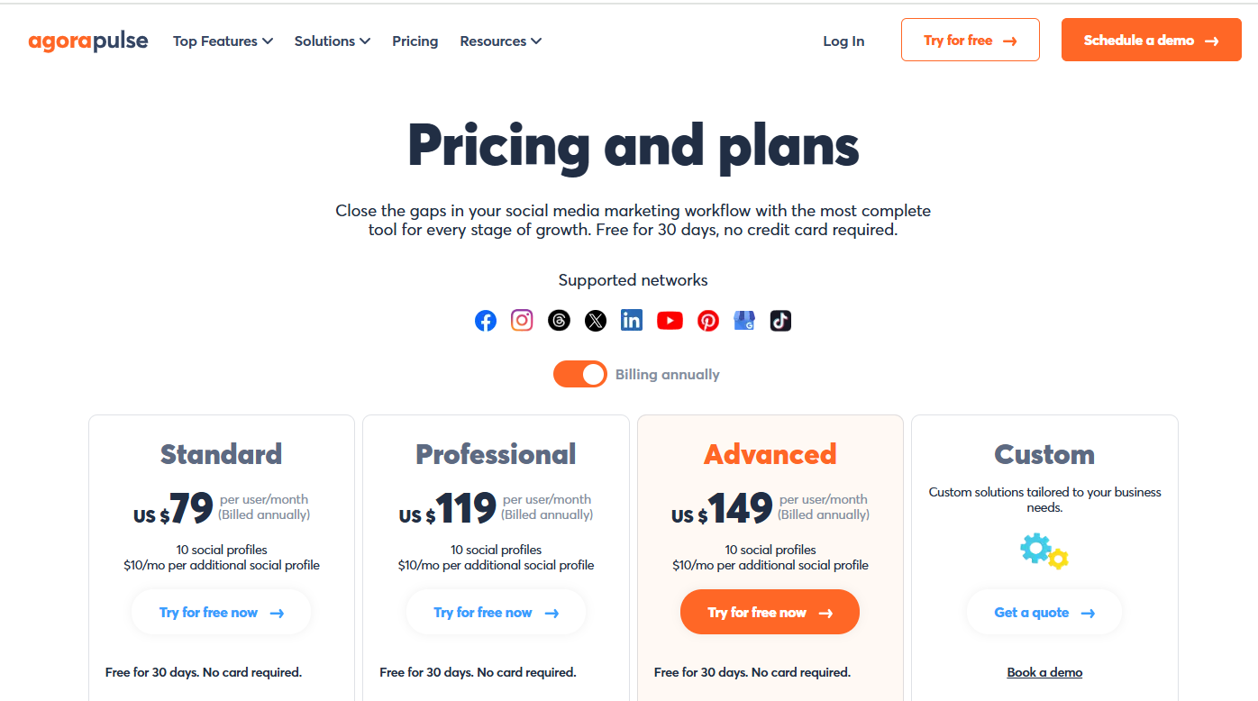 Agorapulse Pricing