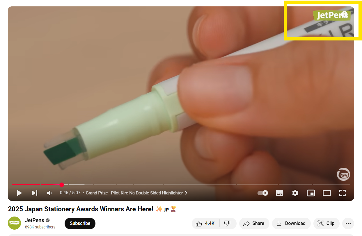 Example of a YouTube Video With Watermark