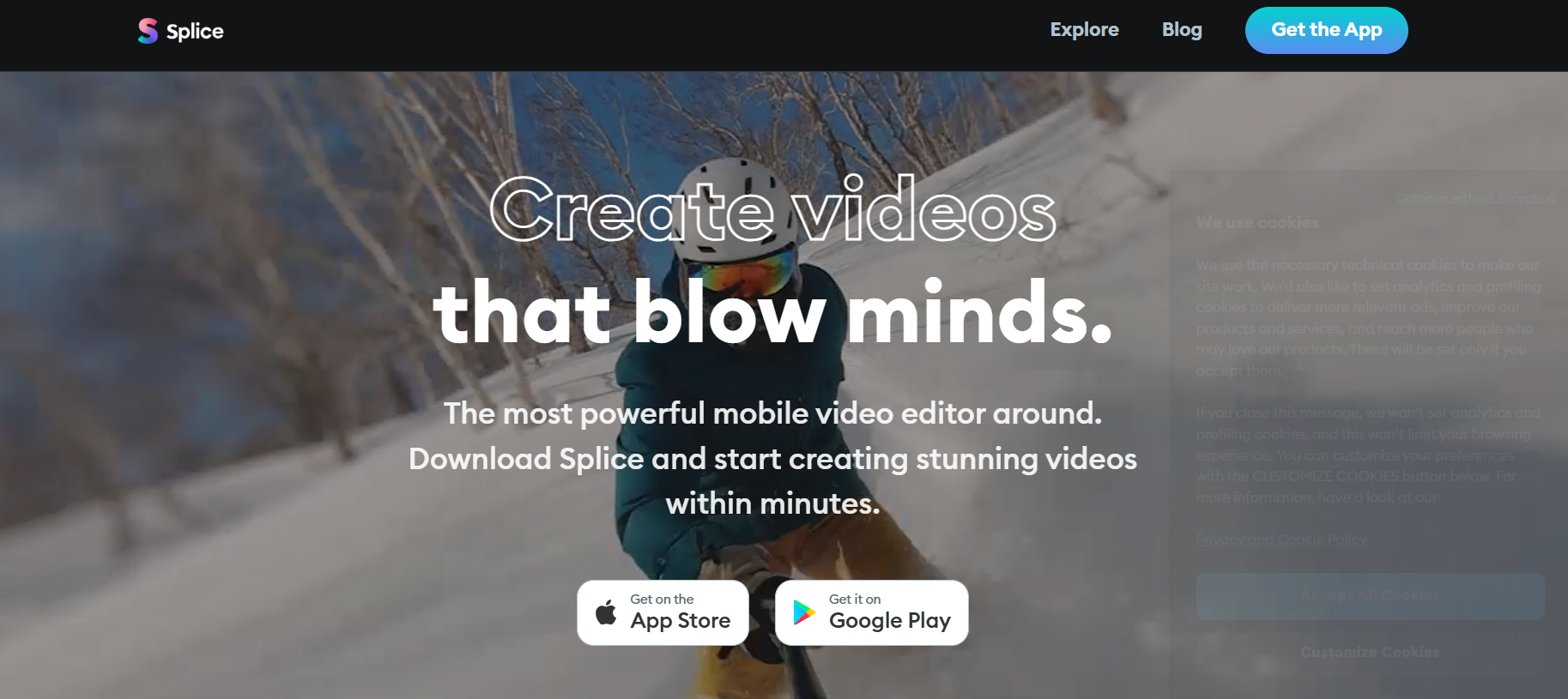 Splice’s Landing Page