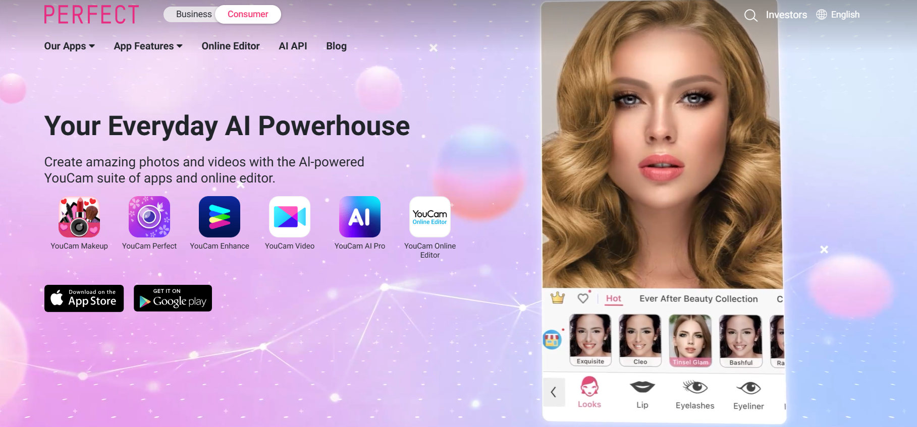 YouCam Video’s Landing Page