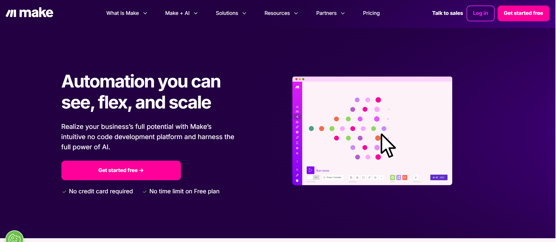 Integromat/Make’s Landing Page
