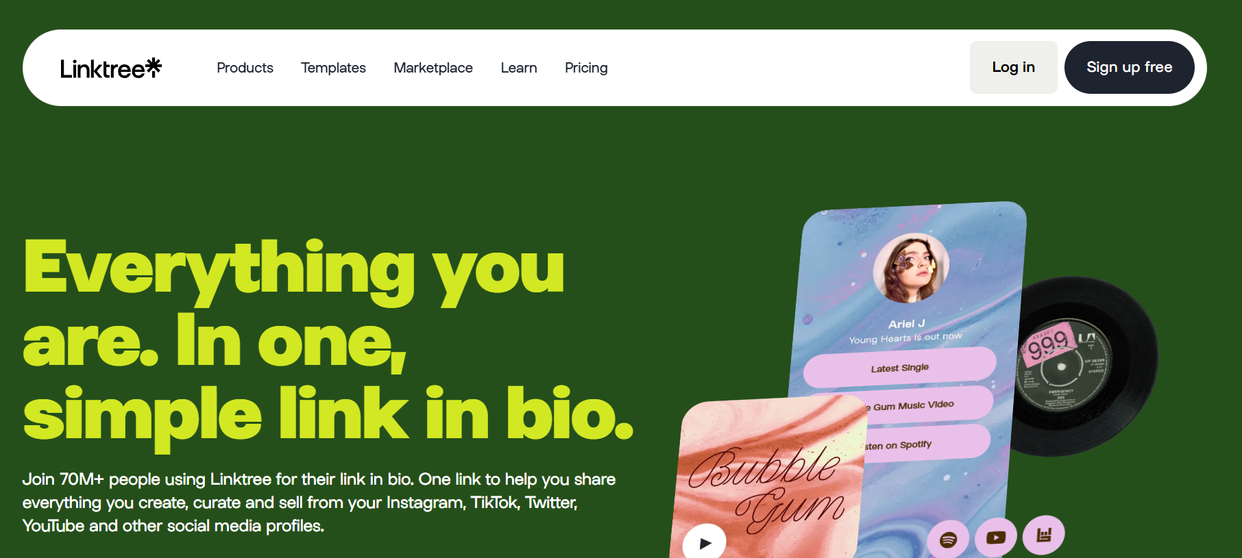 Linktree’s Landing Page