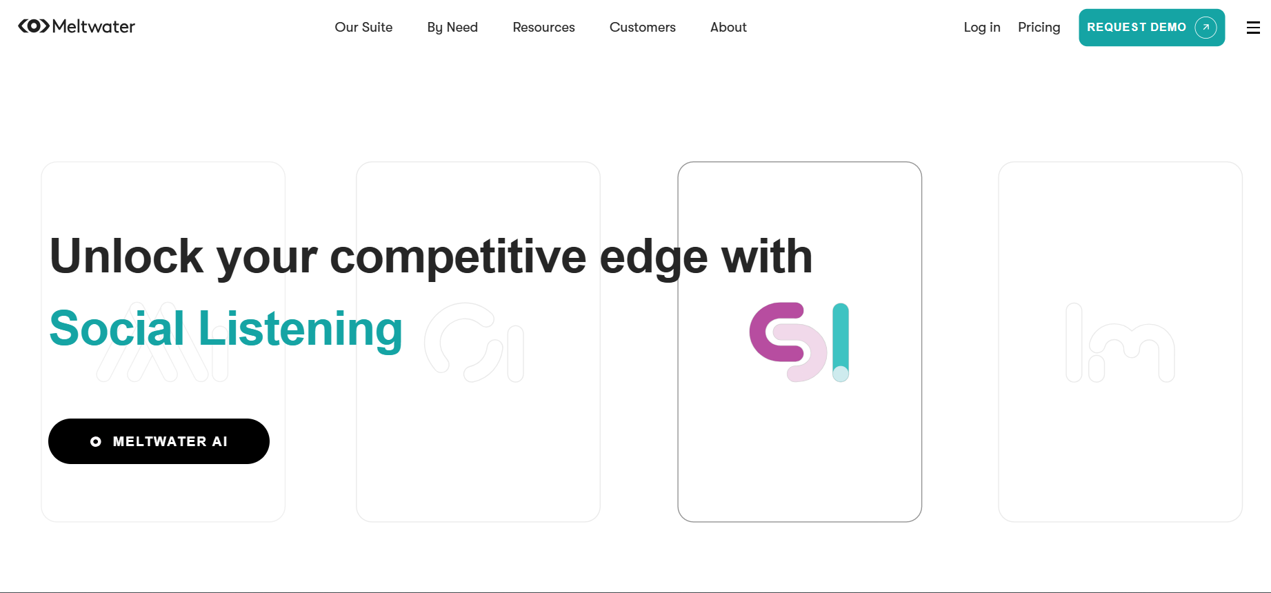 Klear/Meltwater’s Landing Page