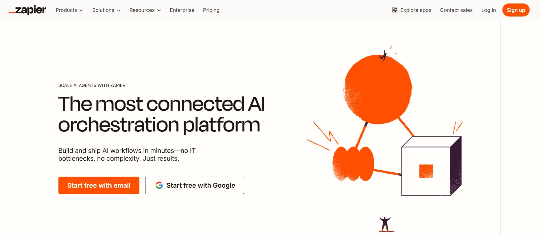 Zapier’s Landing Page