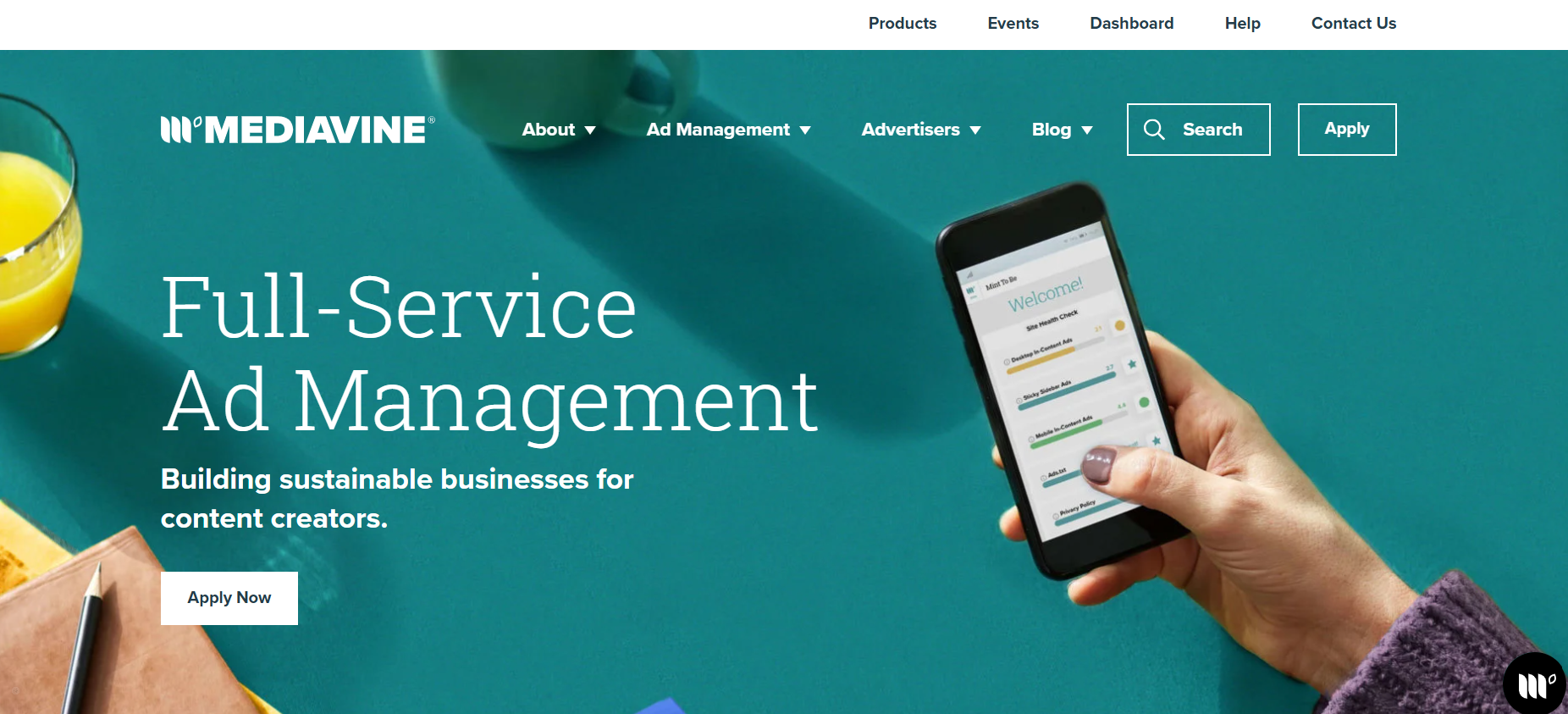 Mediavine's Homepage