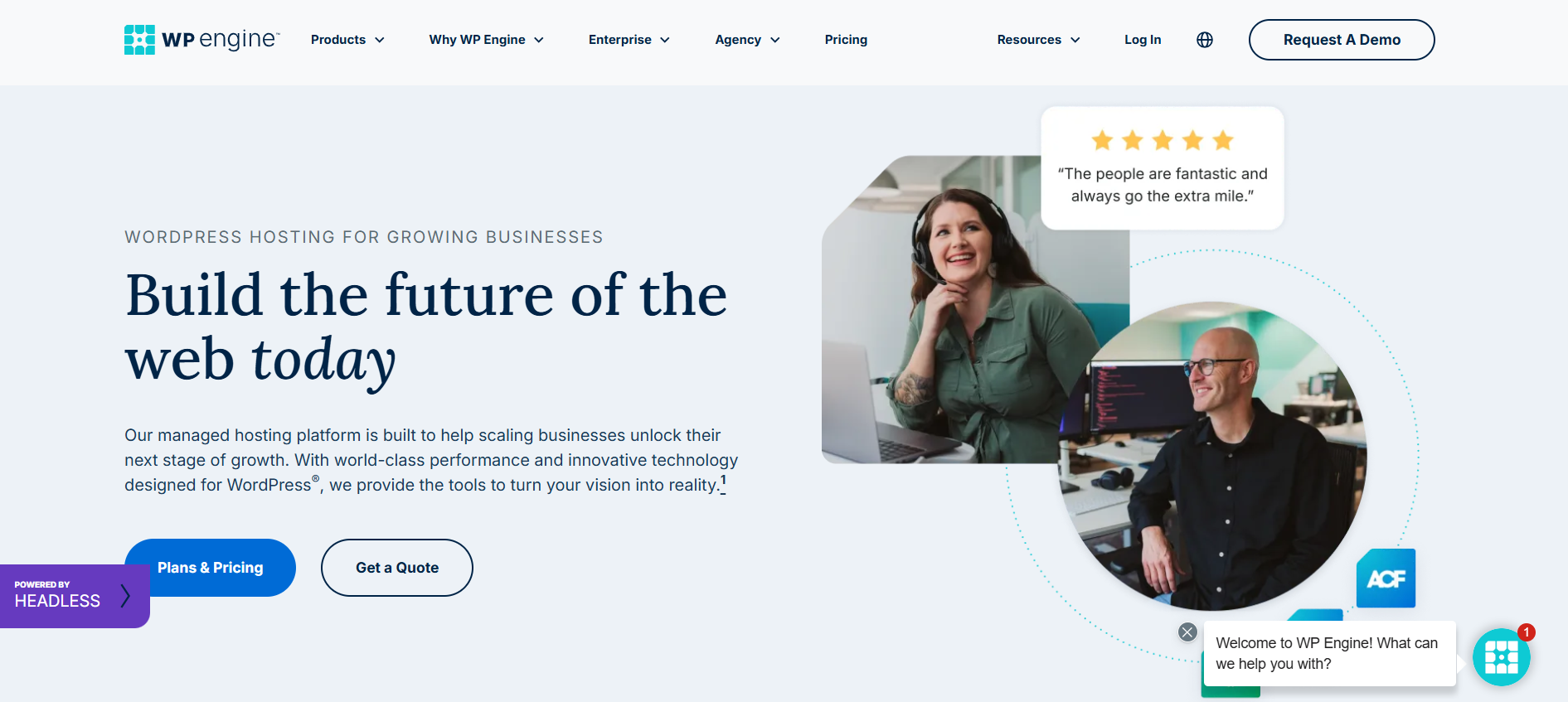 WP Engine’s Homepage