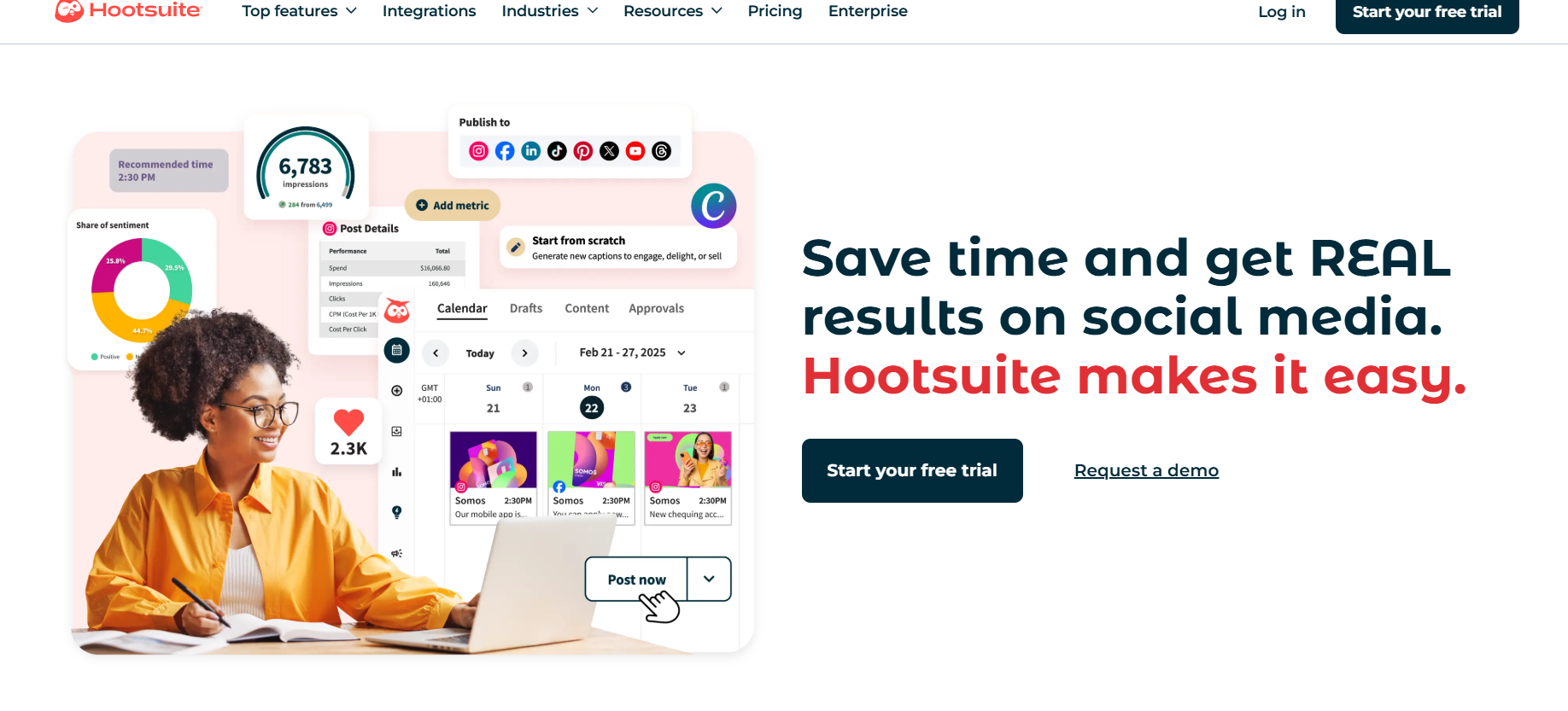 Hootsuite’s Homepage