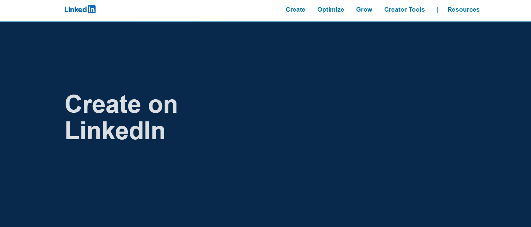 LinkedIn Creator Mode Landing Page