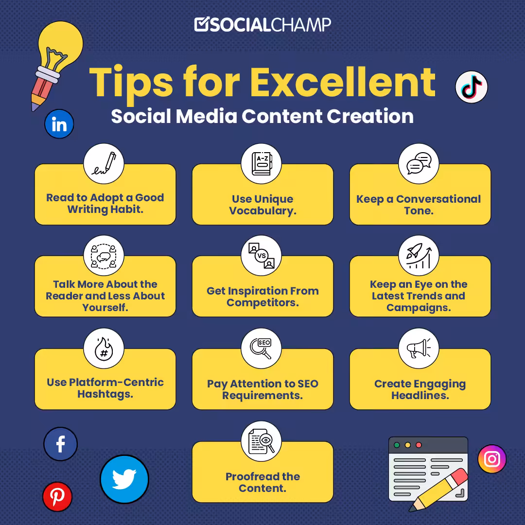 A 5-Point Checklist to Elevate Your Social Media Content Creation 8 Tips for Writing Intriguing Social Media Content