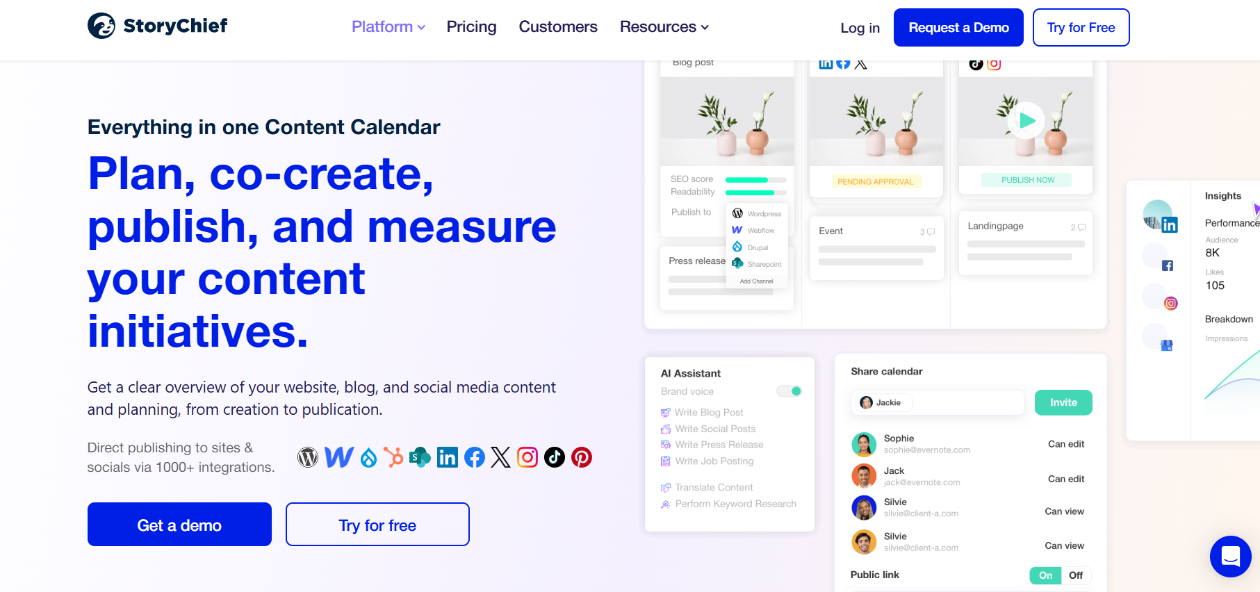 Story Chief Landing Page