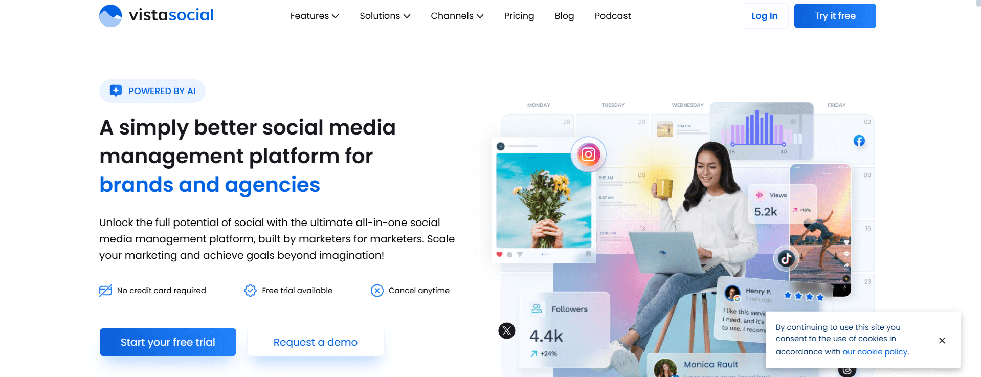 Vista Social's Homepage