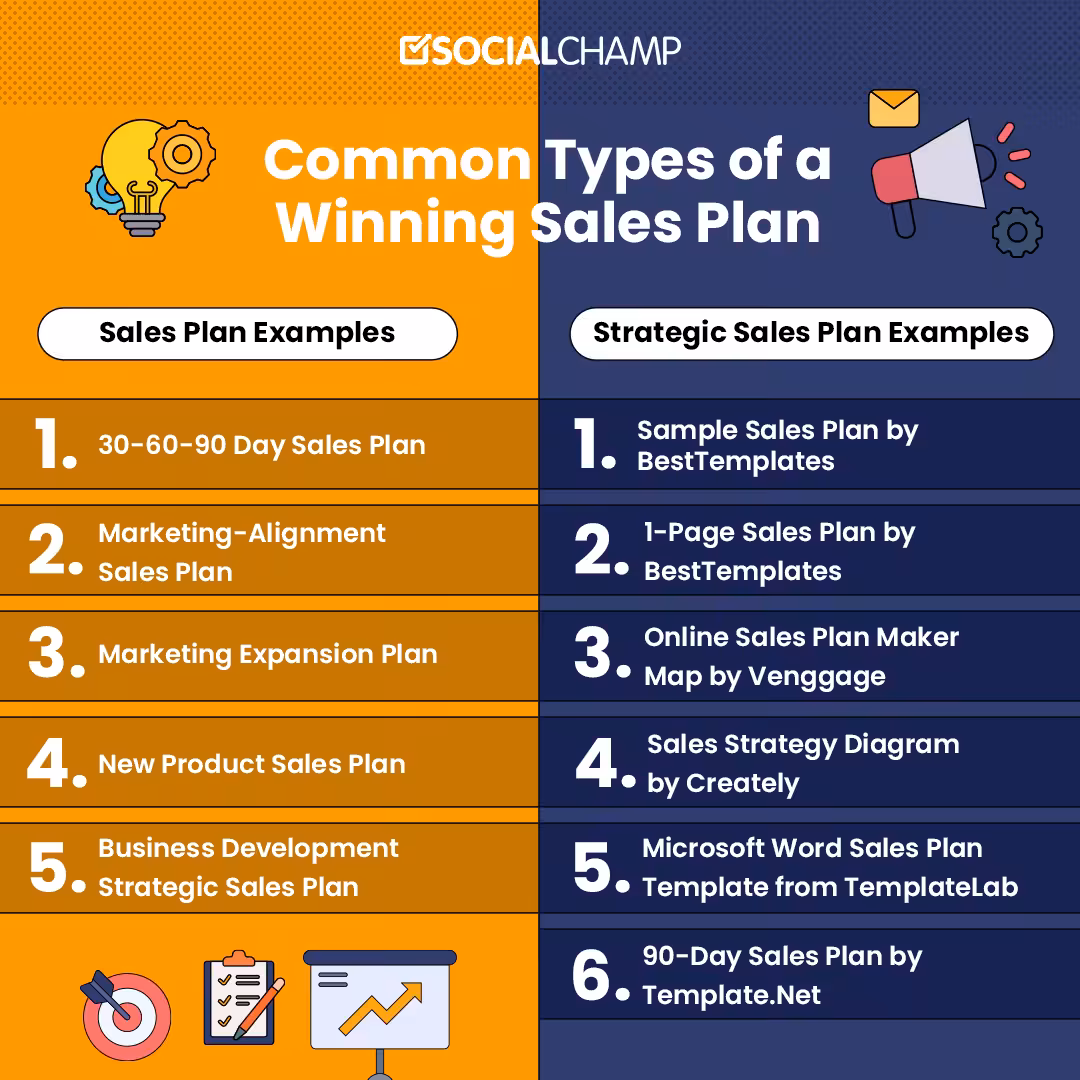 Common Types of a Winning Sales Plan with examples