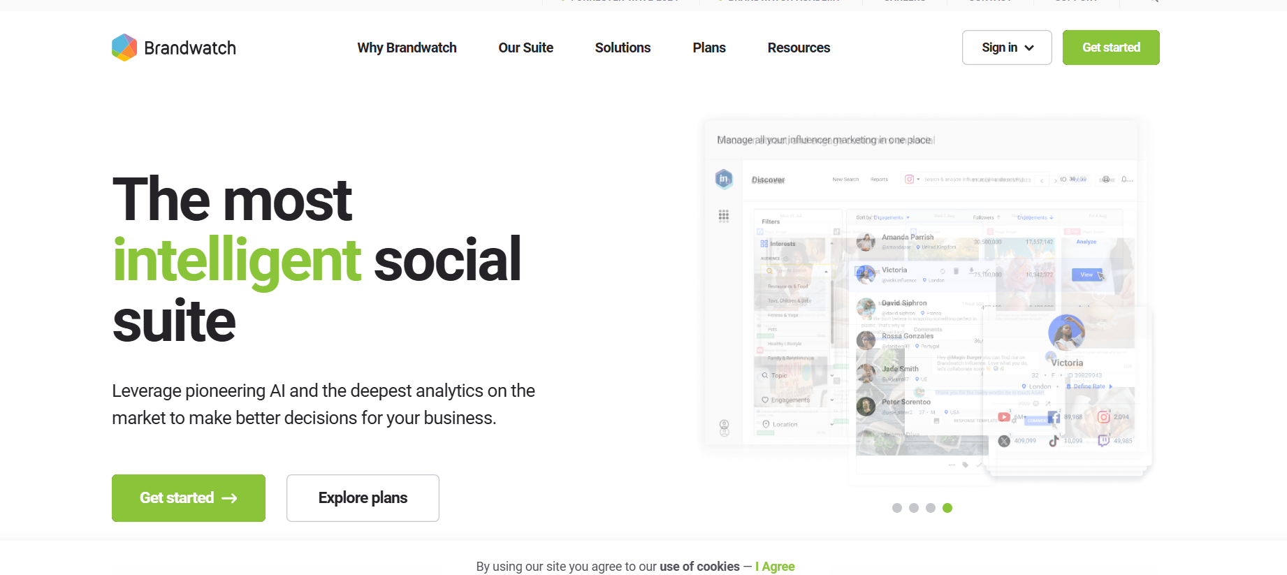 Brandwatch’s Landing Page