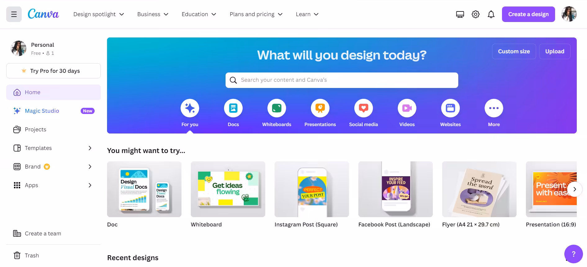 Design Your Instagram Grid Like a Pro in 2026: Tips, Tools, & Ideas 25 Canva homepage