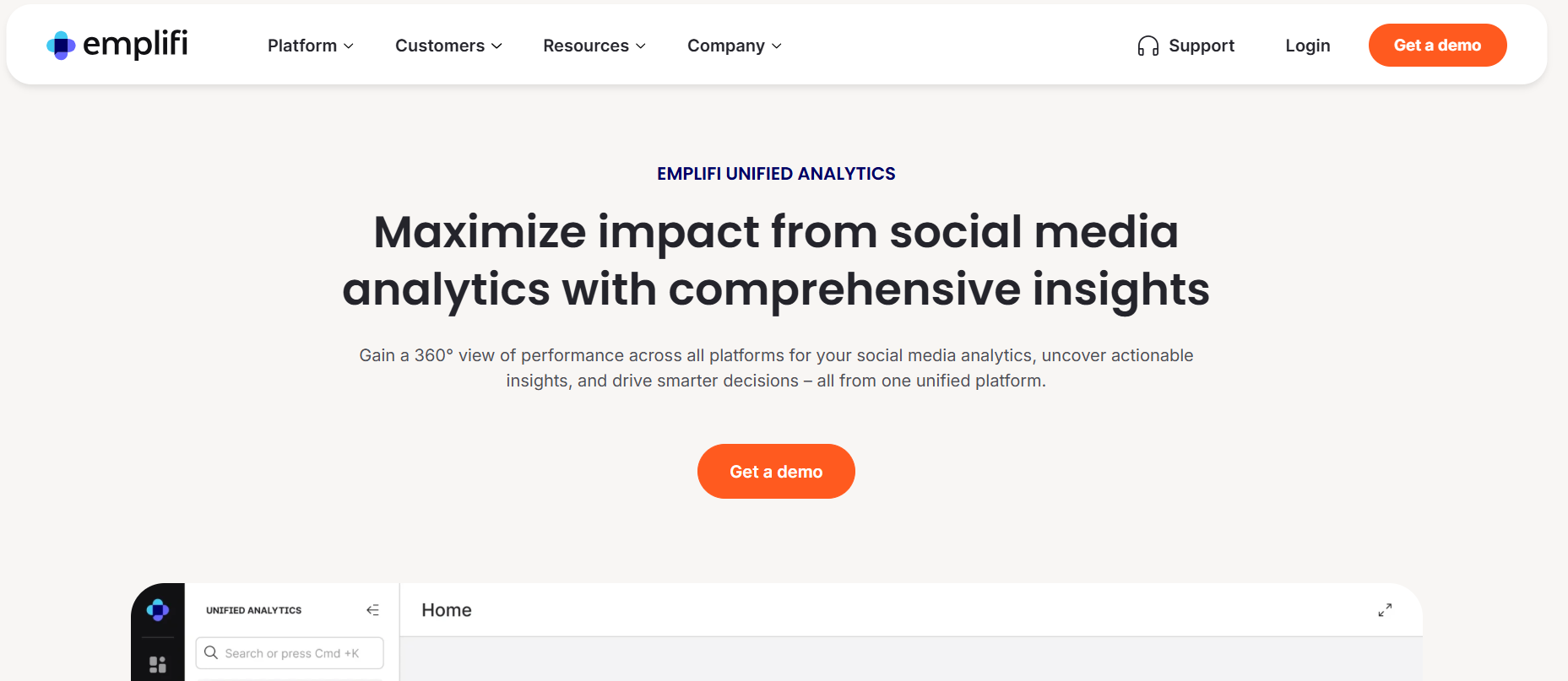 Emplifi’s Landing Page