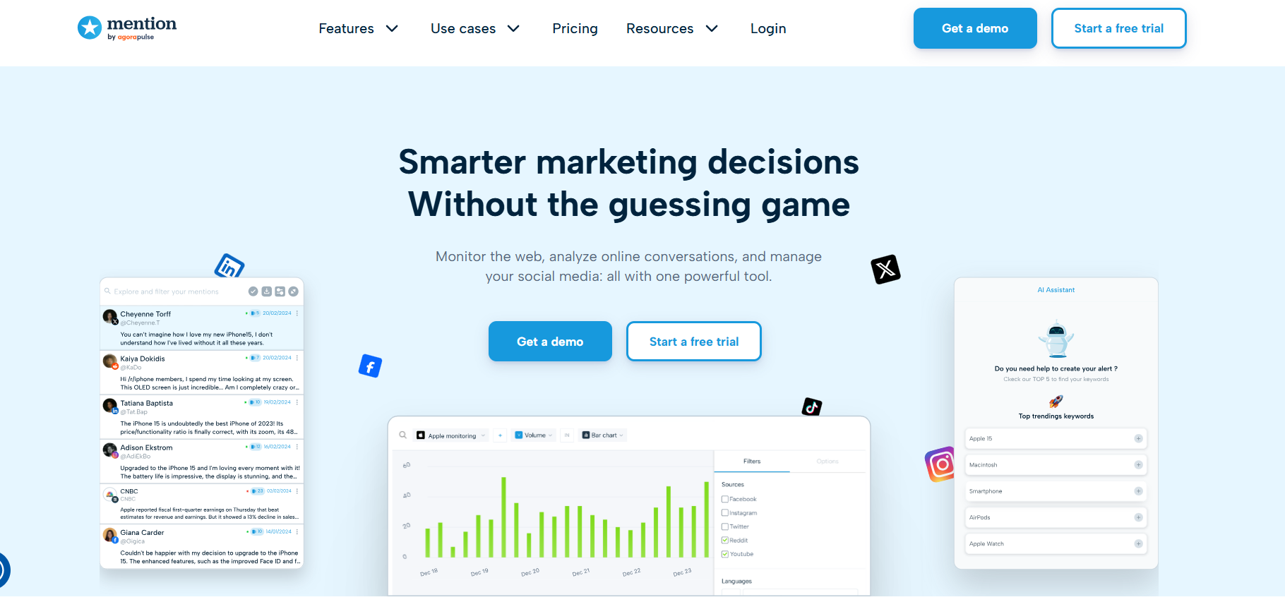 Mention’s Landing Page