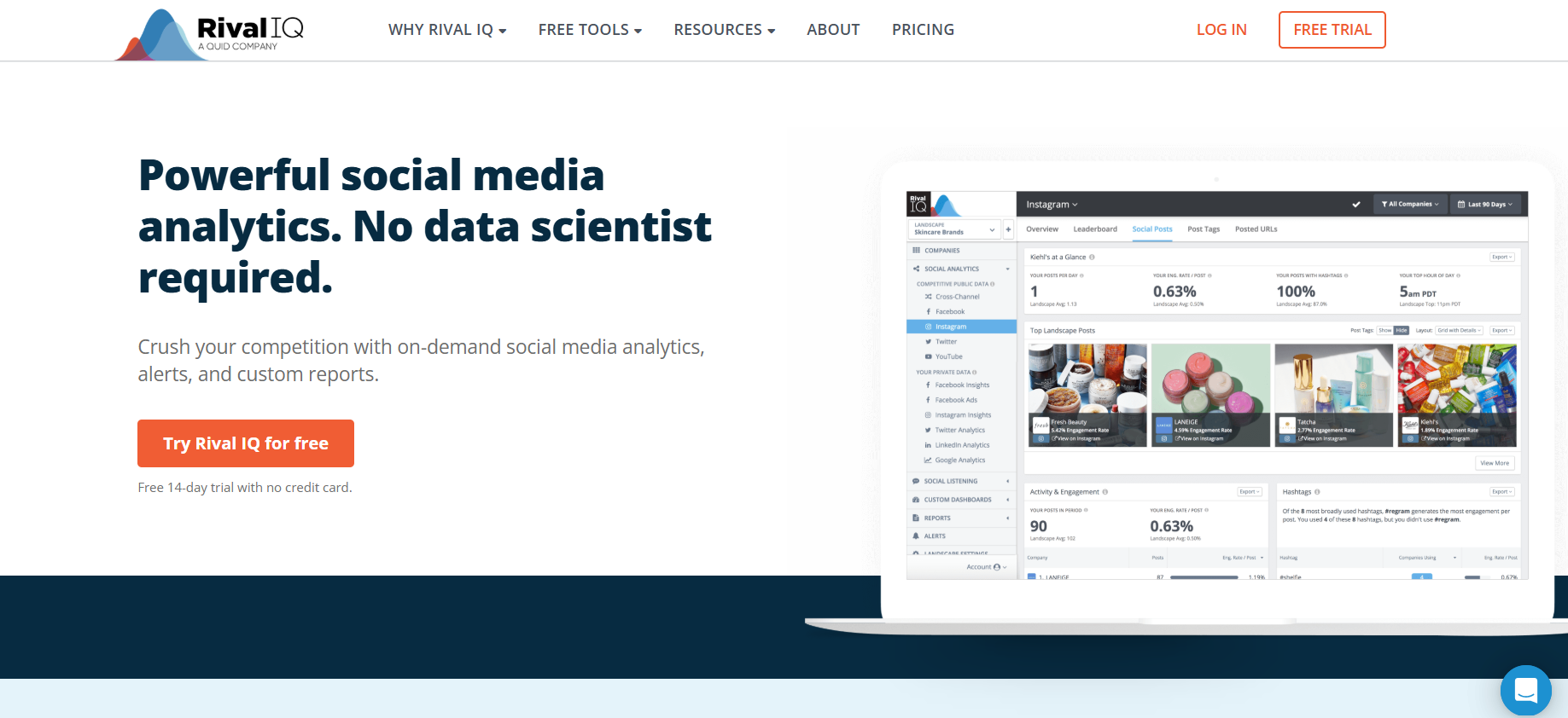 RivalIQ Landing Page