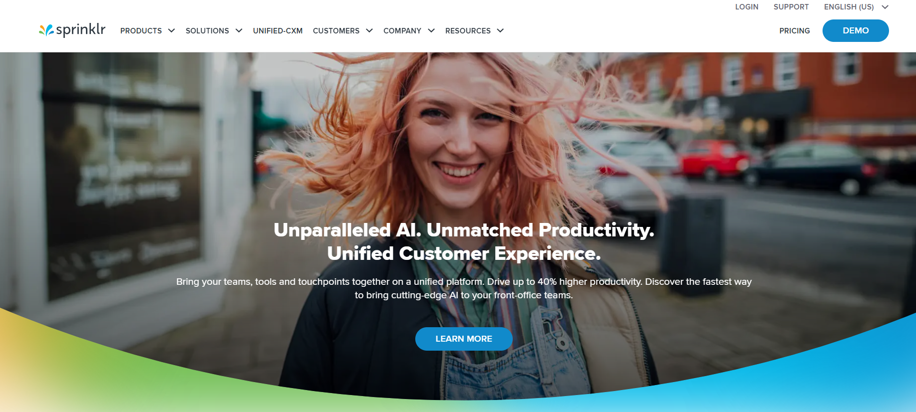 Sprinklr’s Landing Page