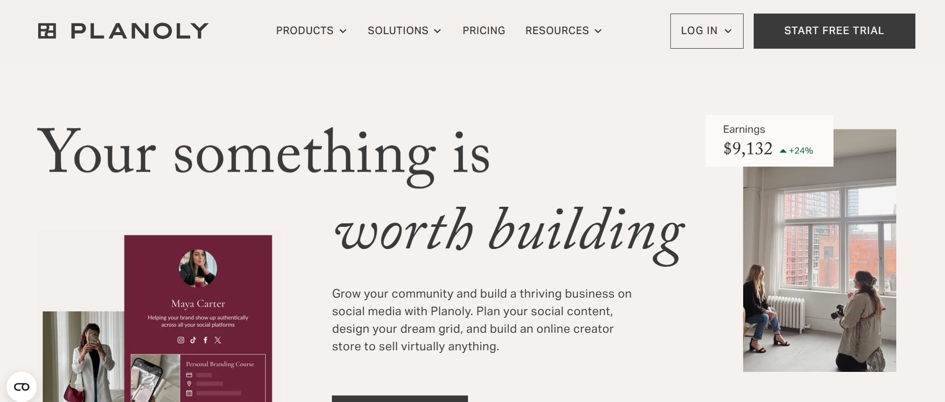 Planoly Landing Page