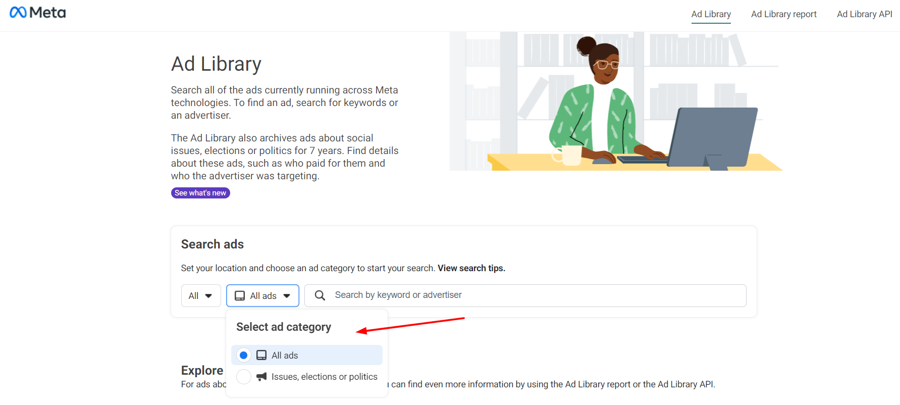 Facebook Ads Library: An Ideal Way to Monitor Competitors 5 Choose a relevant category