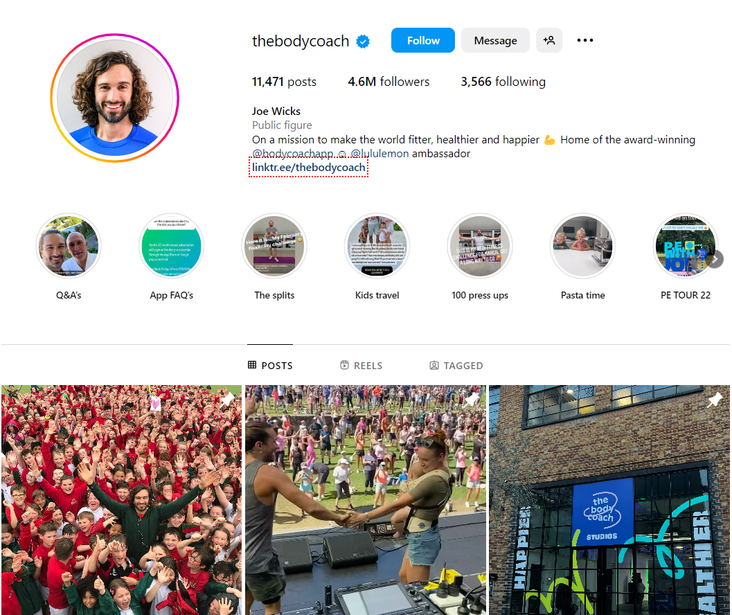 100+ Instagram Bio Ideas With Tips & Tricks in 2026 7 the body coach
